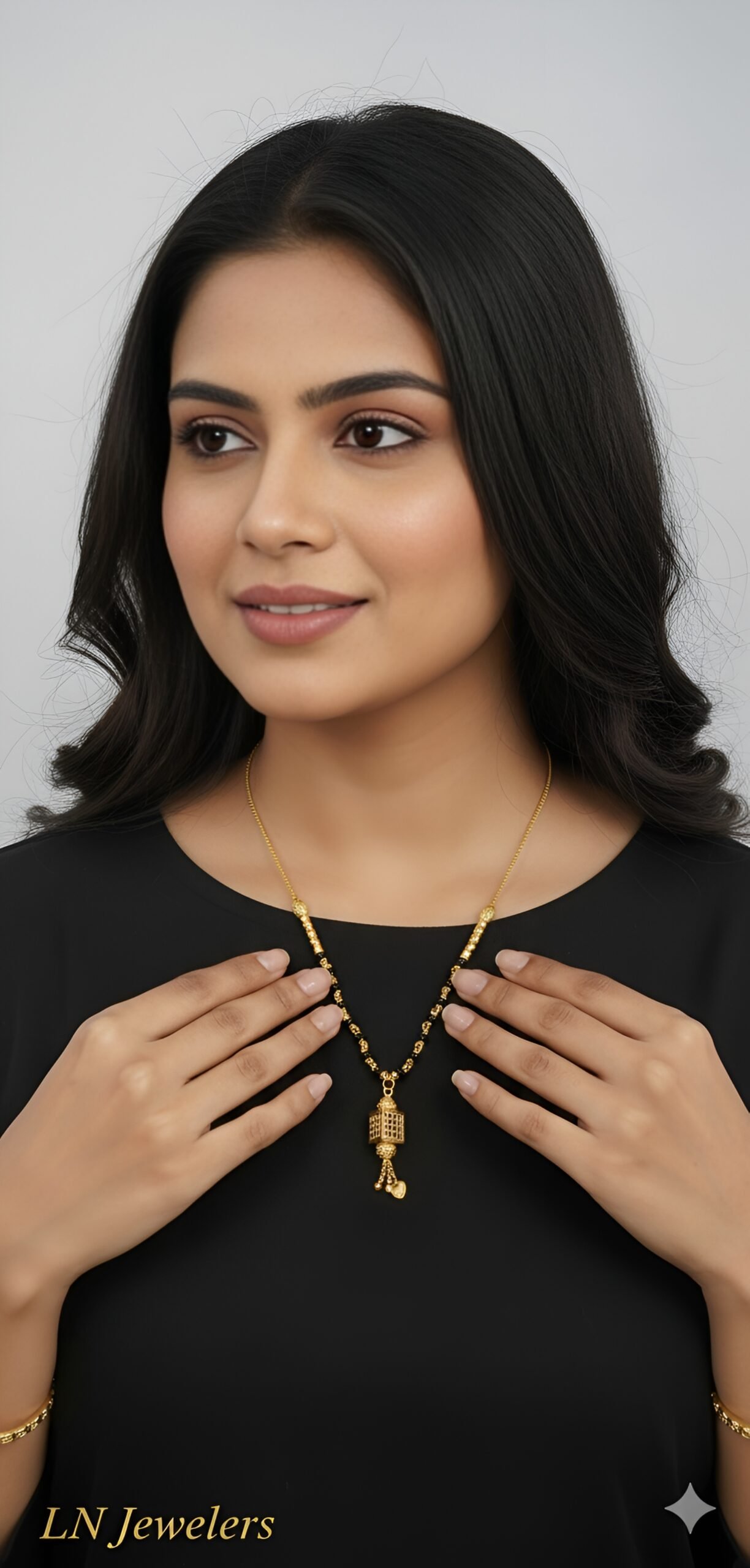 1gmgold-dokia-mnglstr3-2qt(8400) 1GM GOLD DOKIA MANGALSUTRA - Image 1